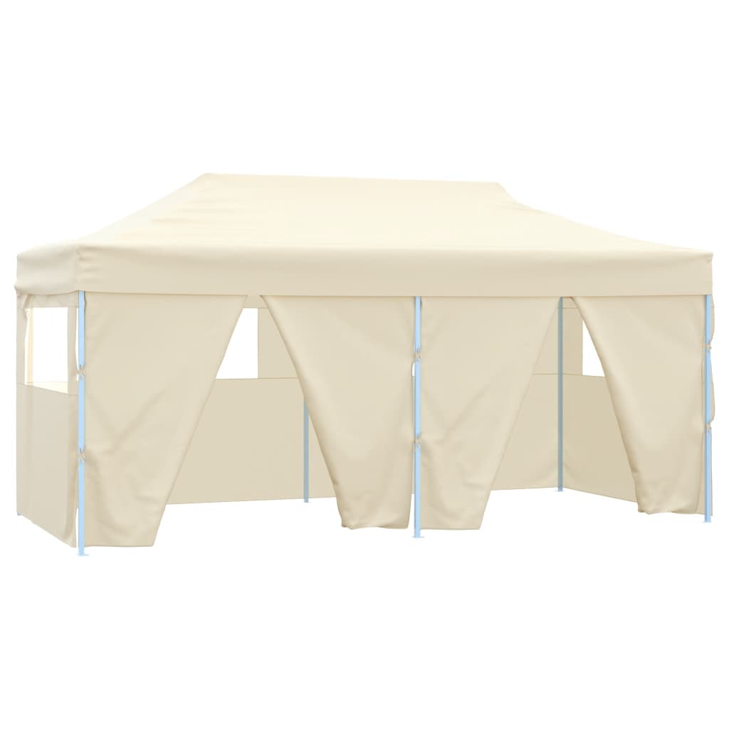 4 Wall Folding Party Tent, Cream, 3 x 6m, Steel