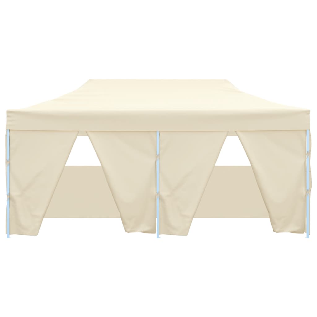 4 Wall Folding Party Tent, Cream, 3 x 6m, Steel