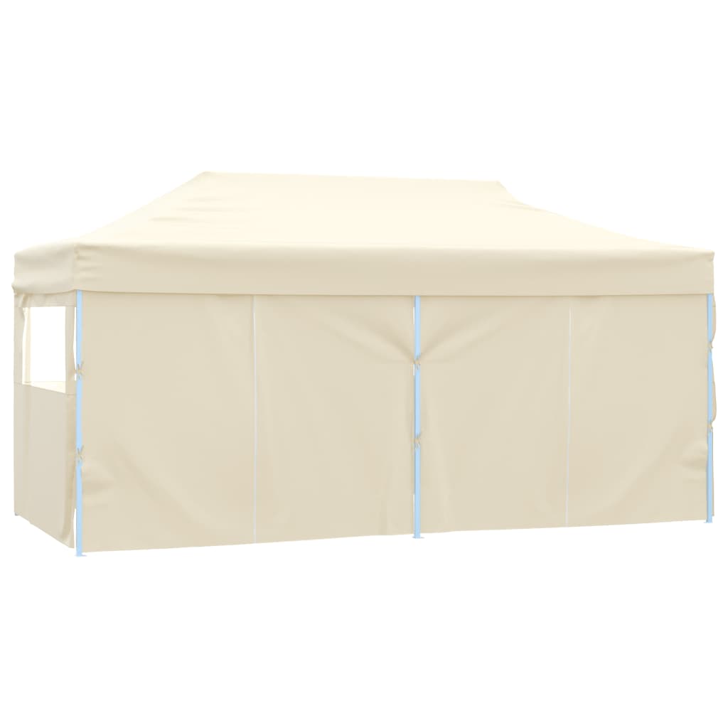 4 Wall Folding Party Tent, Cream, 3 x 6m, Steel