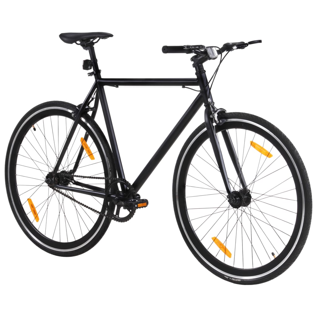 Bicicletă cu angrenaj fix, negru, 700c, 51 cm