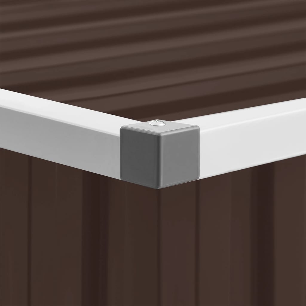 Ladă de depozitare pentru grădină, maro, 109 x 67 x 65 cm