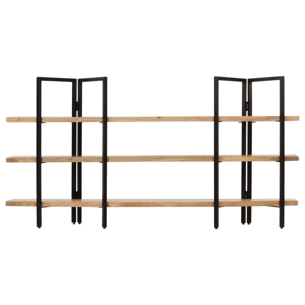 Bibliotecă cu 3 niveluri, 160x31x80 cm, lemn masiv de mango
