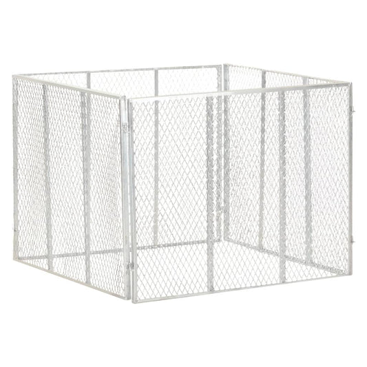 Compostor de grădină, 100x100x77 cm, fier galvanizat