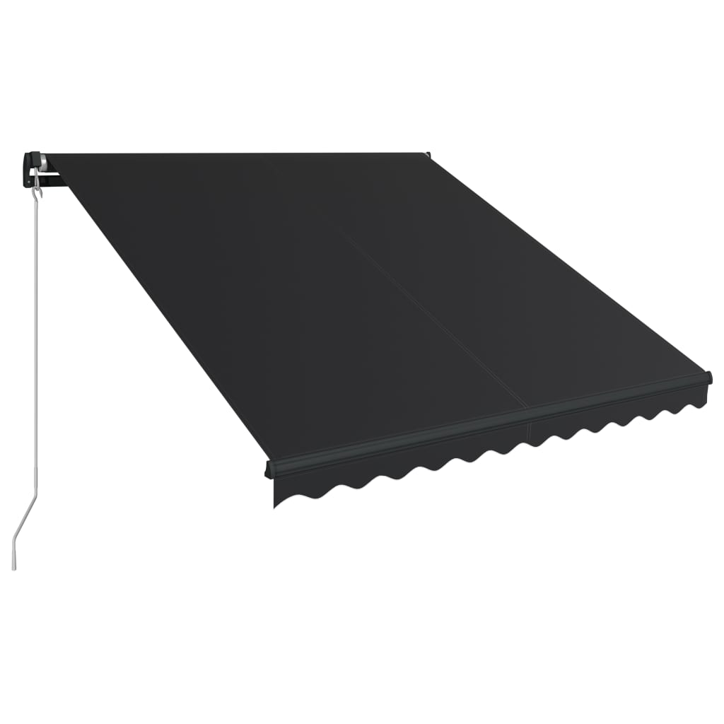 Copertină retractabilă manual cu LED, antracit, 300 x 250 cm