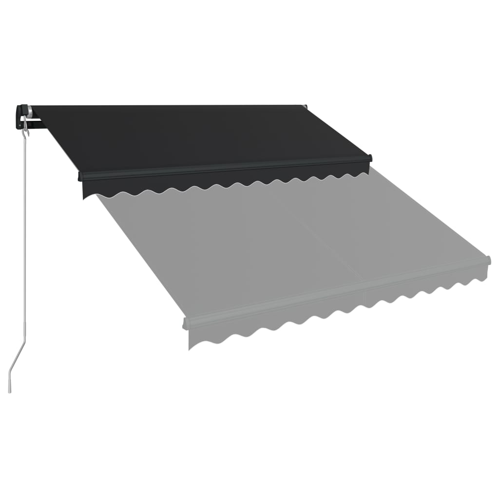 Copertină retractabilă manual cu LED, antracit, 300 x 250 cm