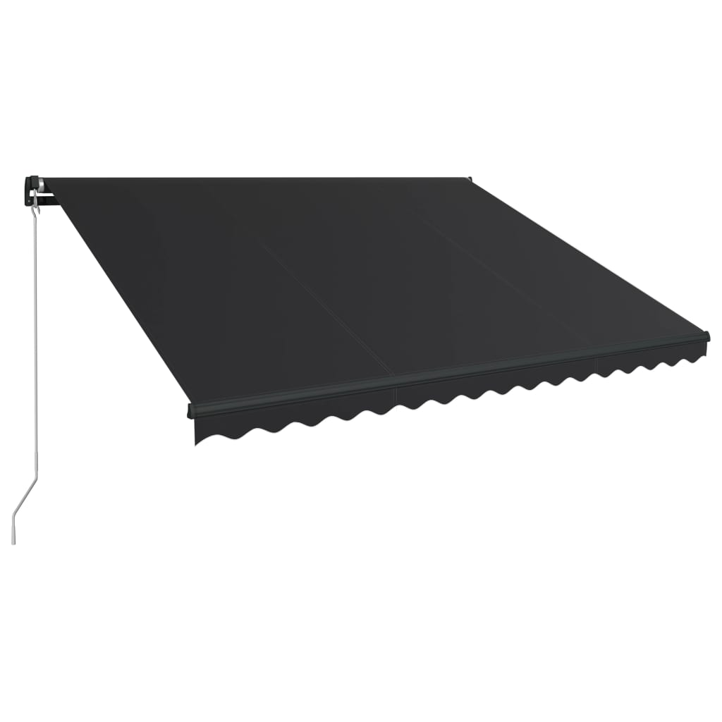 Copertină retractabilă manual cu LED, antracit, 450 x 300 cm