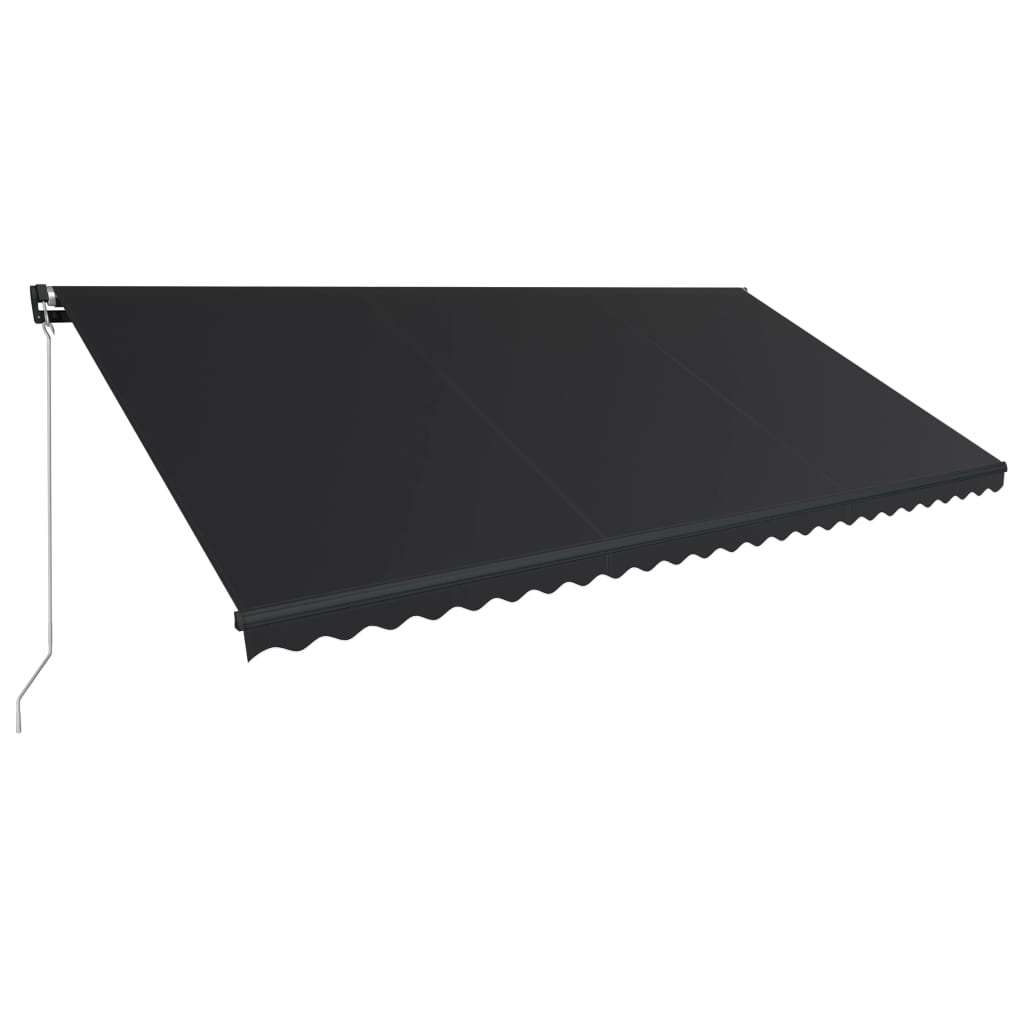 Copertină retractabilă manual cu LED, antracit, 600 x 300 cm