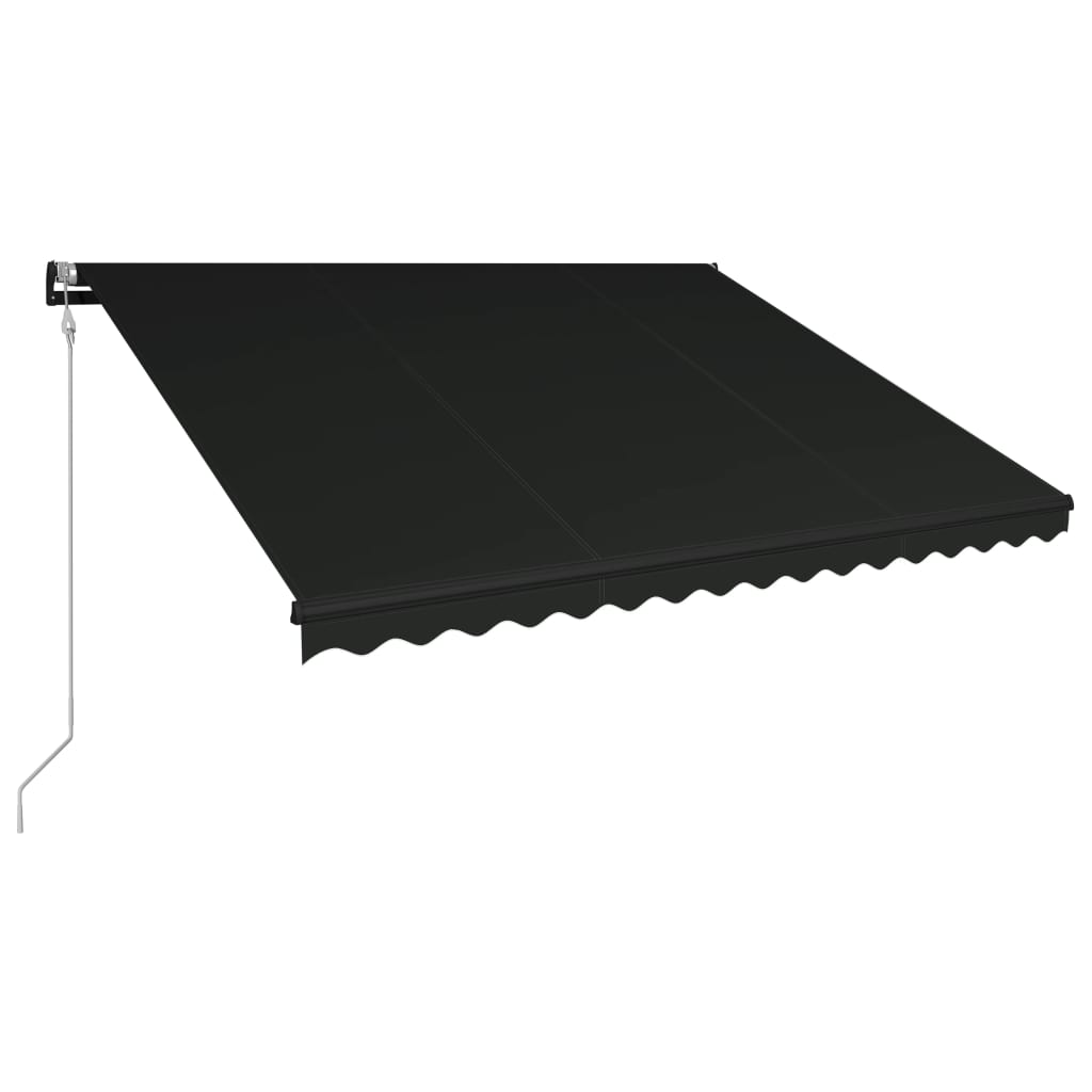 Copertină retractabilă cu senzor vânt & LED antracit 400x300 cm