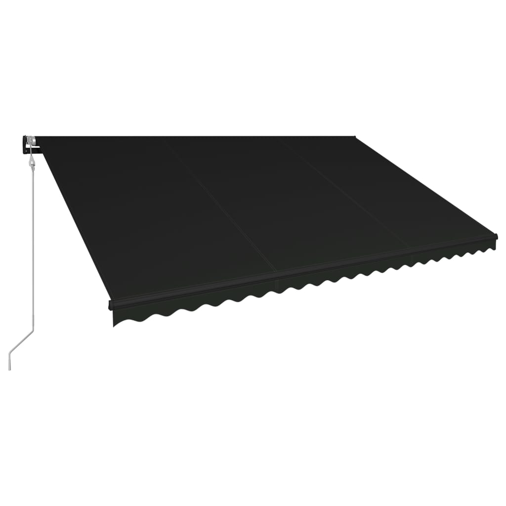 Copertină retractabilă cu senzor vânt & LED antracit 500x300 cm