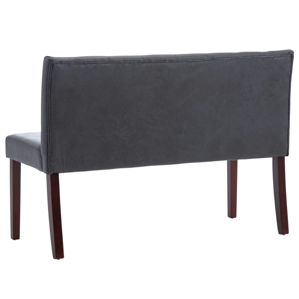 Bancă, gri, 120 cm, velur ecologic