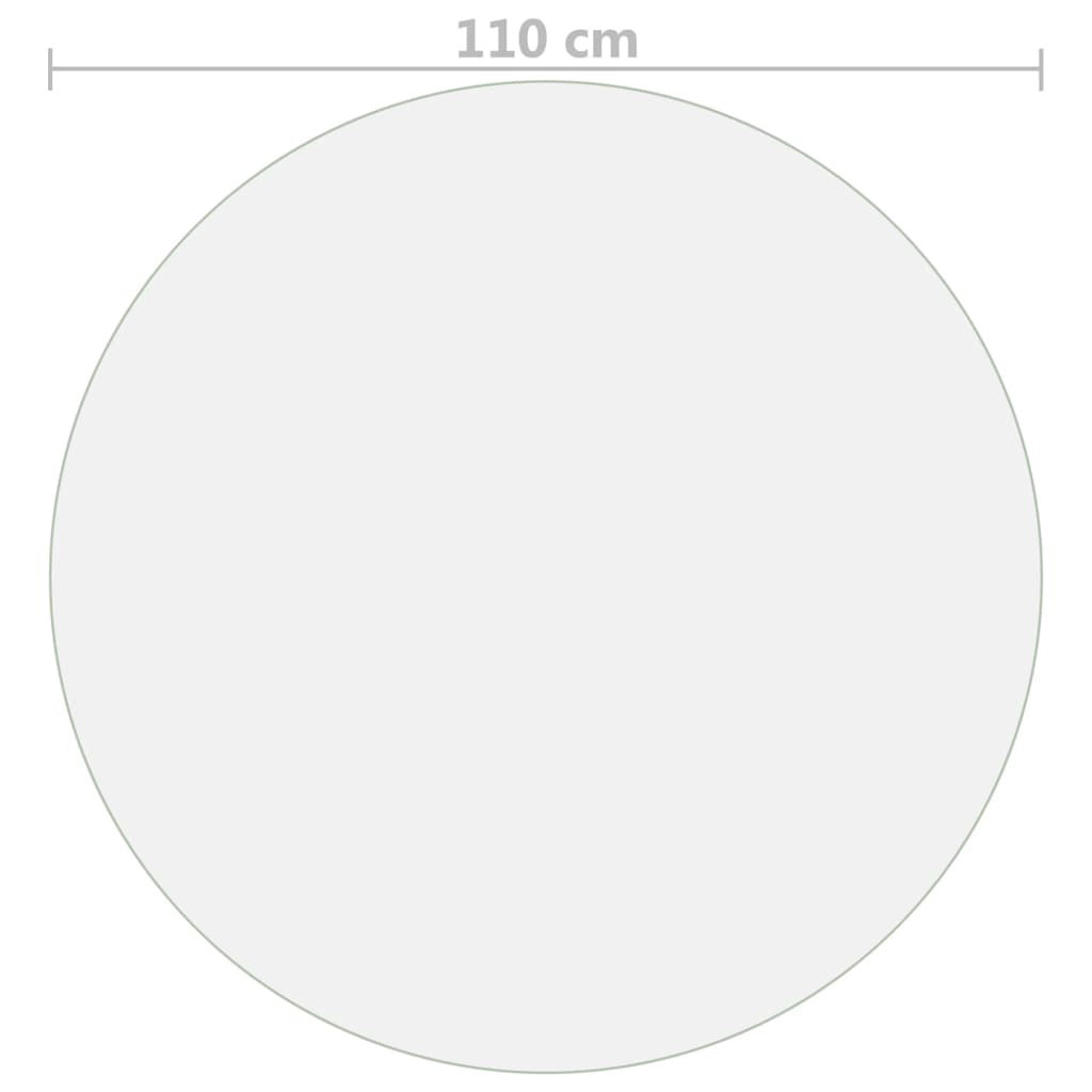Folie de protecție masă, mat, Ø 110 cm, PVC, 2 mm