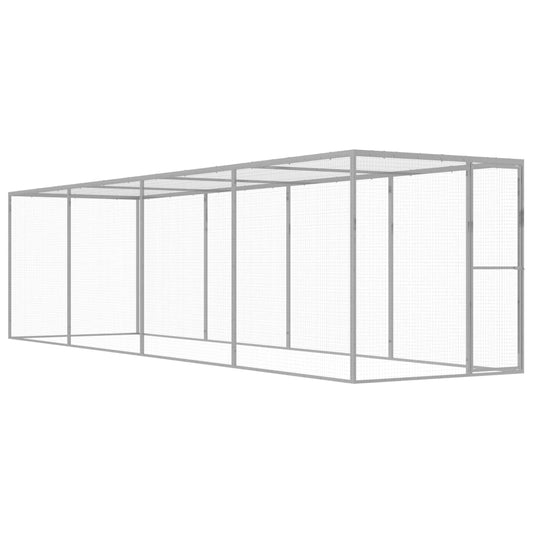 vidaXL Cușcă pentru pisici, 6x1,5x1,5 m, oțel galvanizat