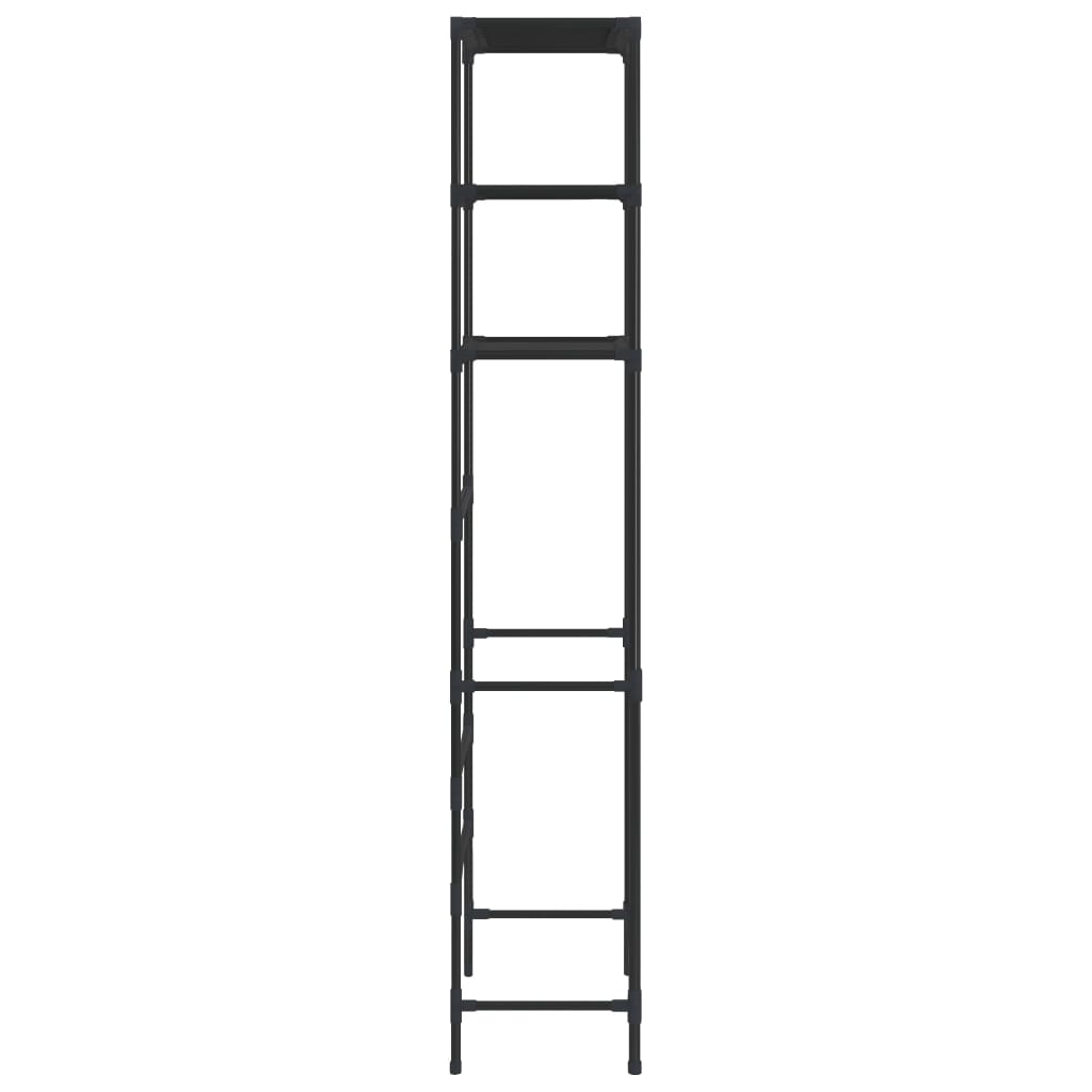 Etajeră peste toaletă cu 3 polițe, negru, 53x28x169 cm