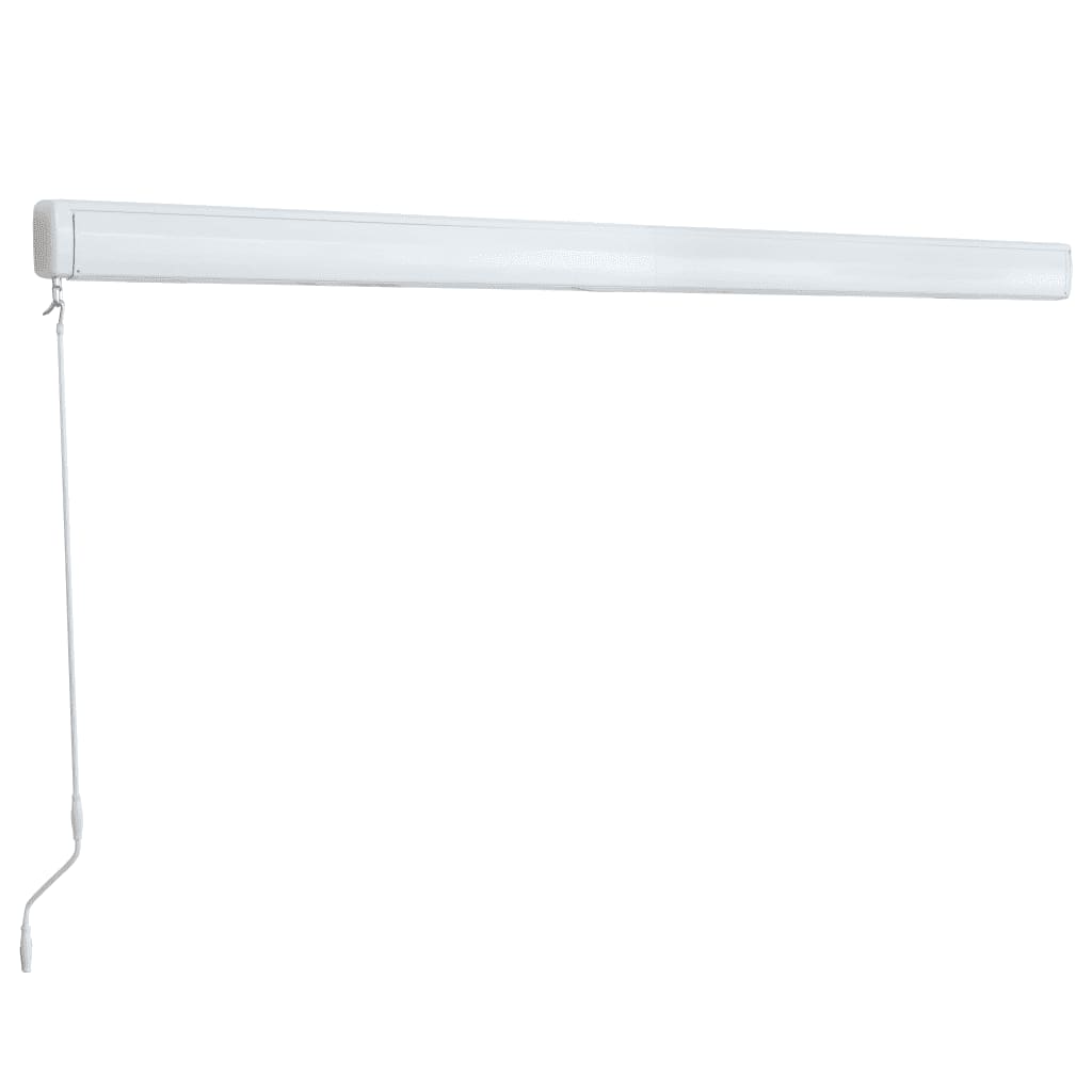 Copertină manuală tip casetă, albastru și alb, 400 x 300 cm