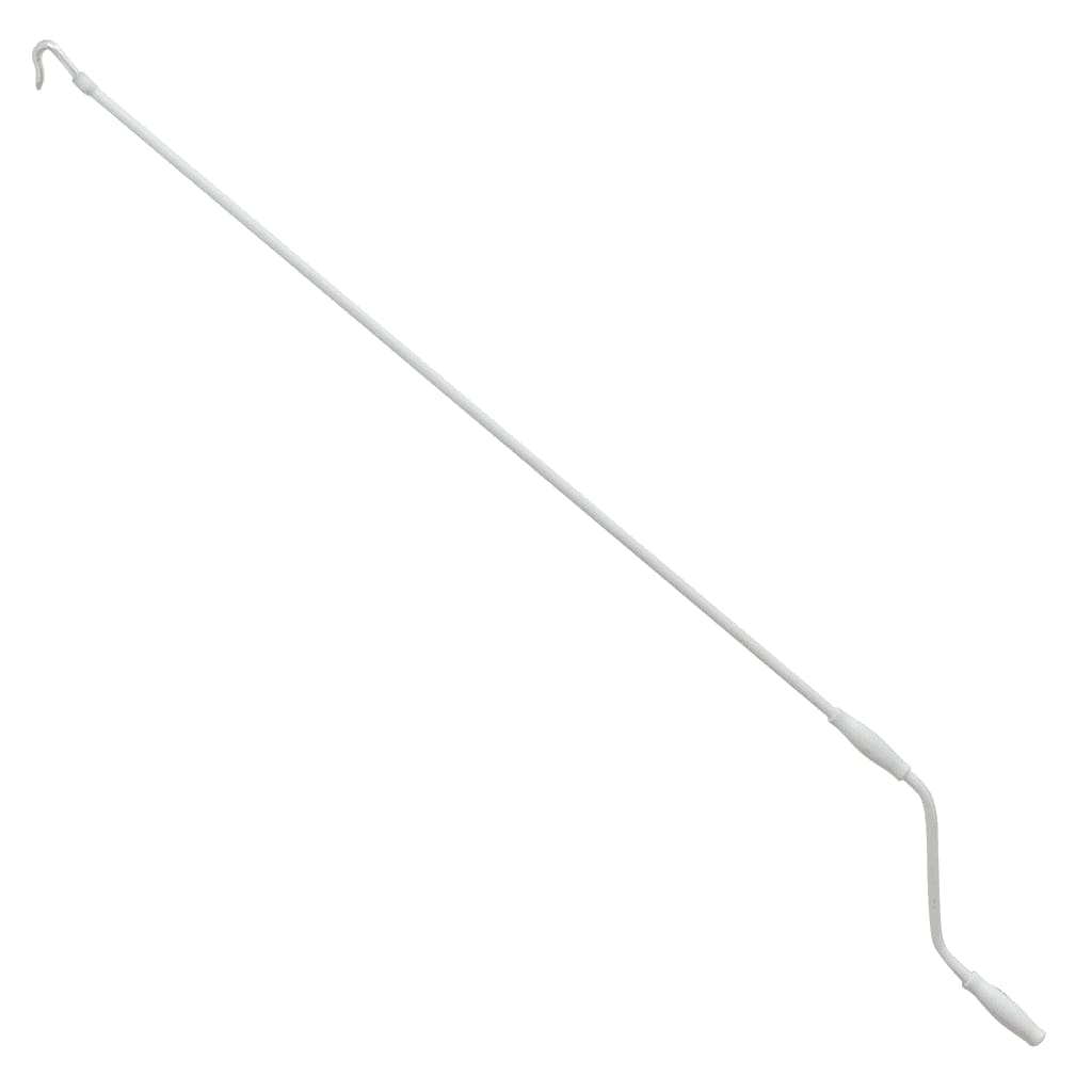 Copertină manuală tip casetă, albastru și alb, 500 x 300 cm