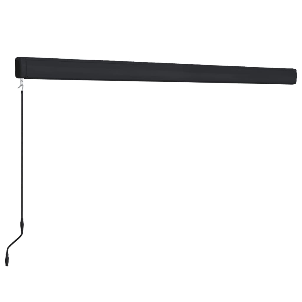 Copertină manuală tip casetă, albastru și alb, 500 x 300 cm