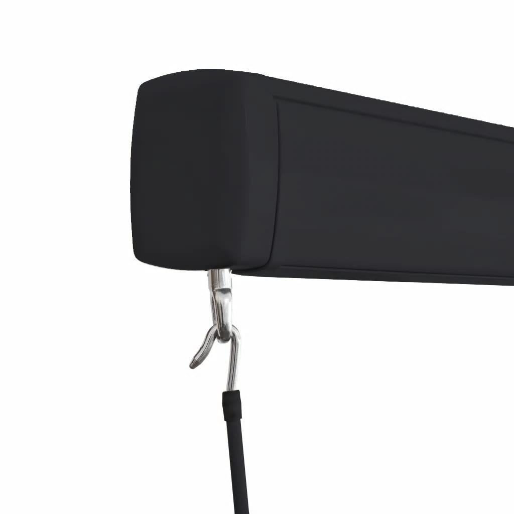 Copertină manuală tip casetă, albastru și alb, 500 x 300 cm