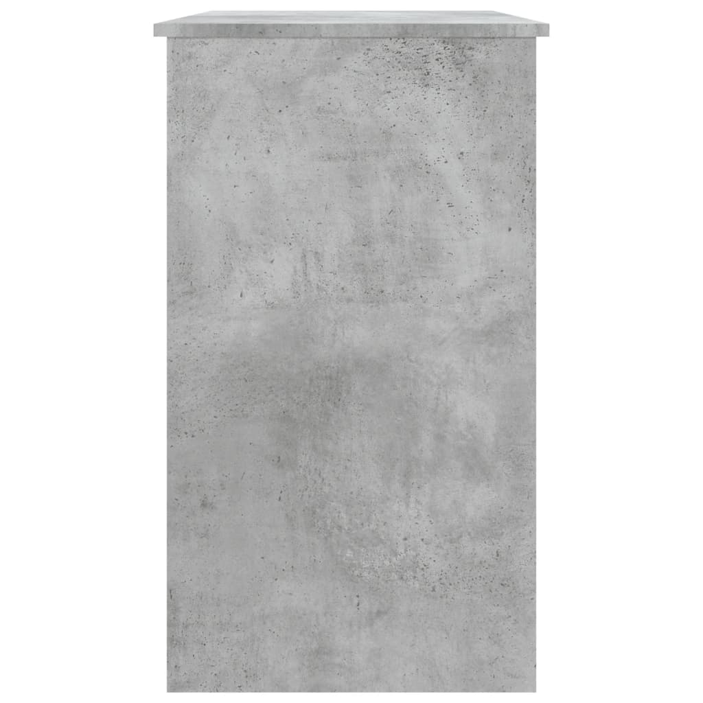 Birou, gri beton, 90 x 45 x 76 cm, lemn prelucrat