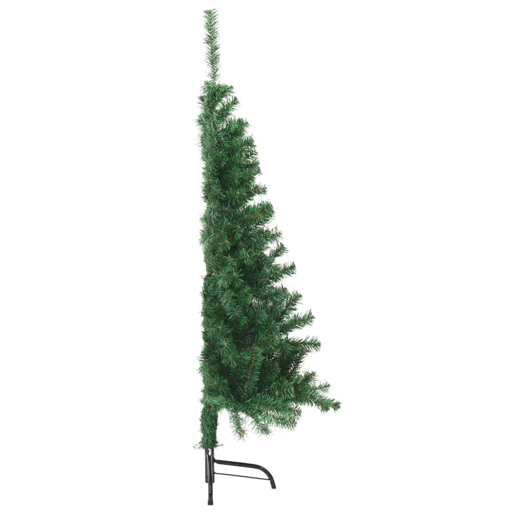 Jumătate pom Crăciun artificial cu suport, verde, 150 cm, PVC