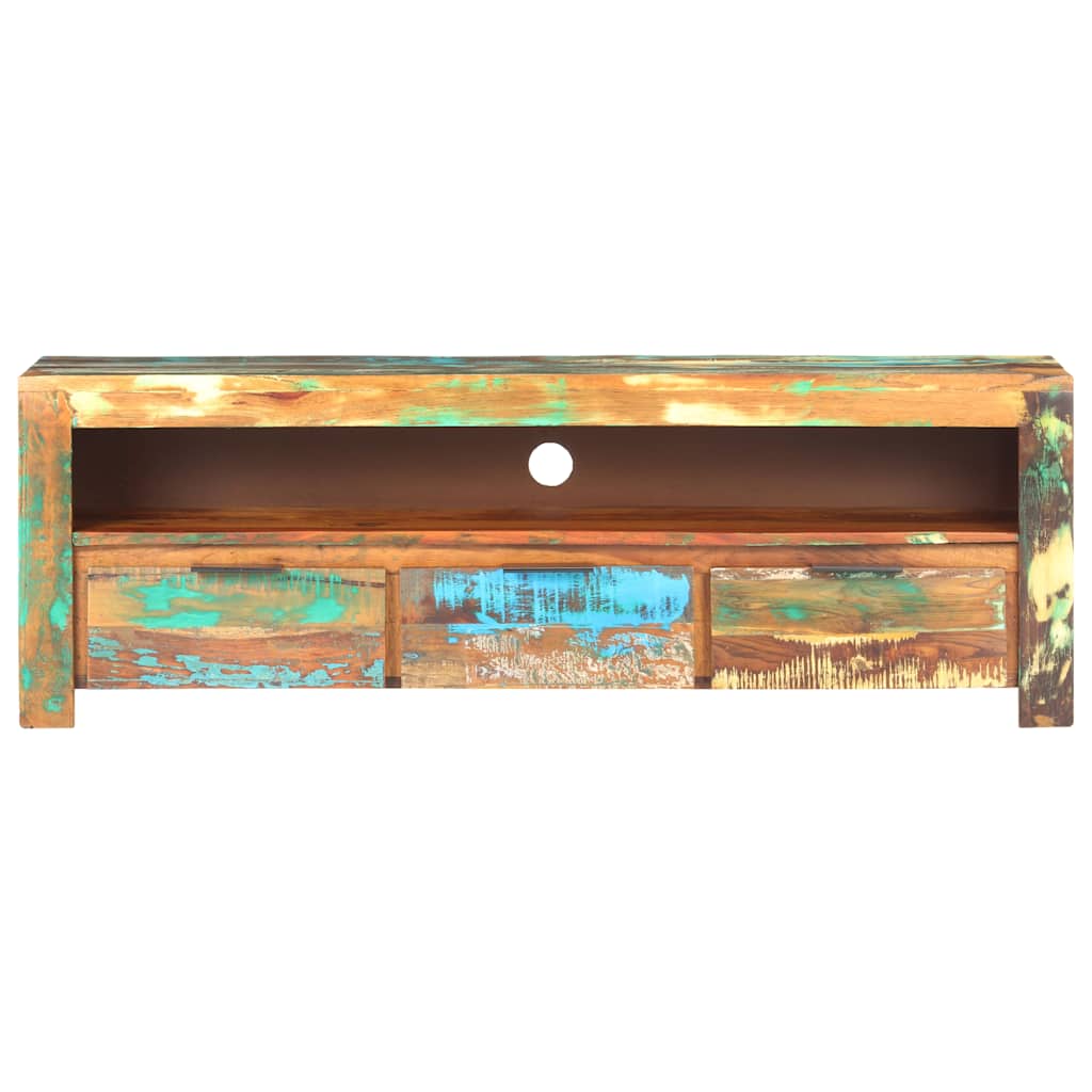 Comodă TV, 119 x 30 x 41 cm, lemn masiv reciclat
