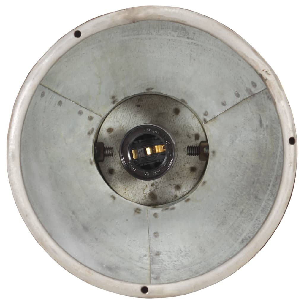 Lampă suspendată industrială, 25 W, argintiu, rotund, 19 cm E27