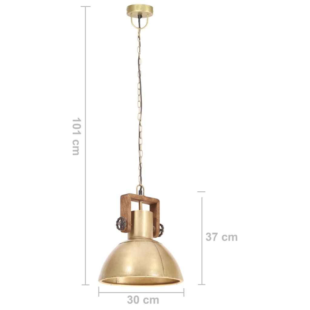 Lampă suspendată industrială, 25 W, arămiu, 30 cm, E27, rotund