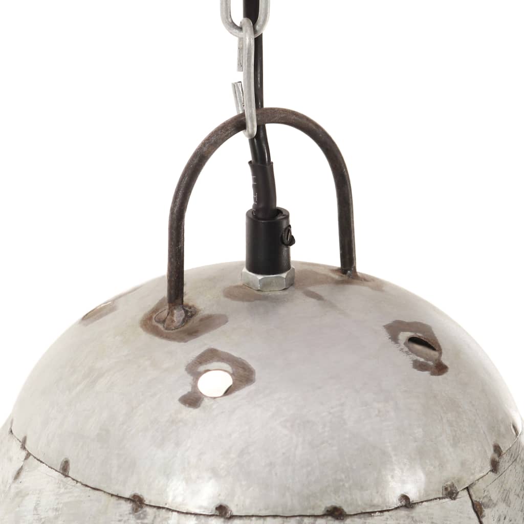 Lampă suspendată industrială 25 W, argintiu, 32 cm, E27, rotund