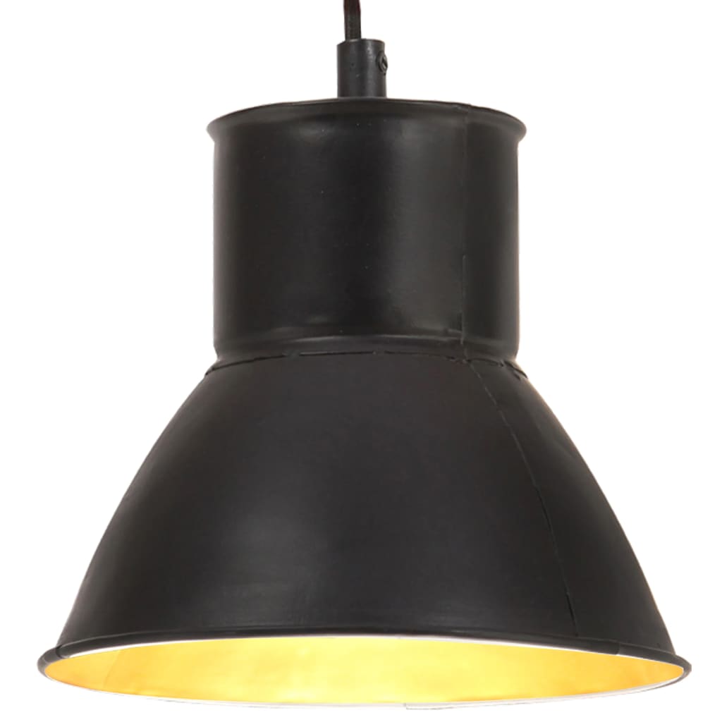 Lampă suspendată, negru, rotund, 17 cm, 25 W, E27