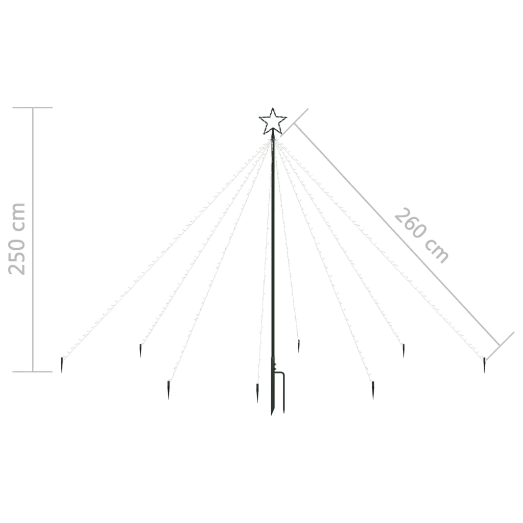 Cascadă lumini pom Crăciun 2,5 m interior/exterior 400 leduri