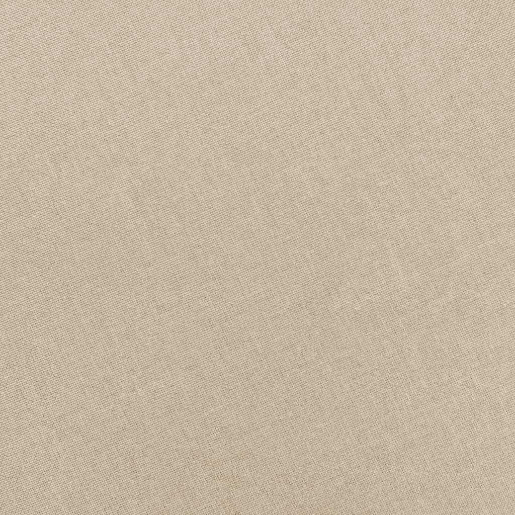 Fotoliu cu taburet pentru picioare, crem, material textil