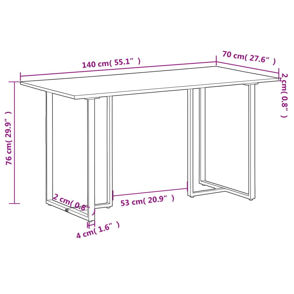 Masă de bucătărie, 140 cm, lemn masiv reciclat