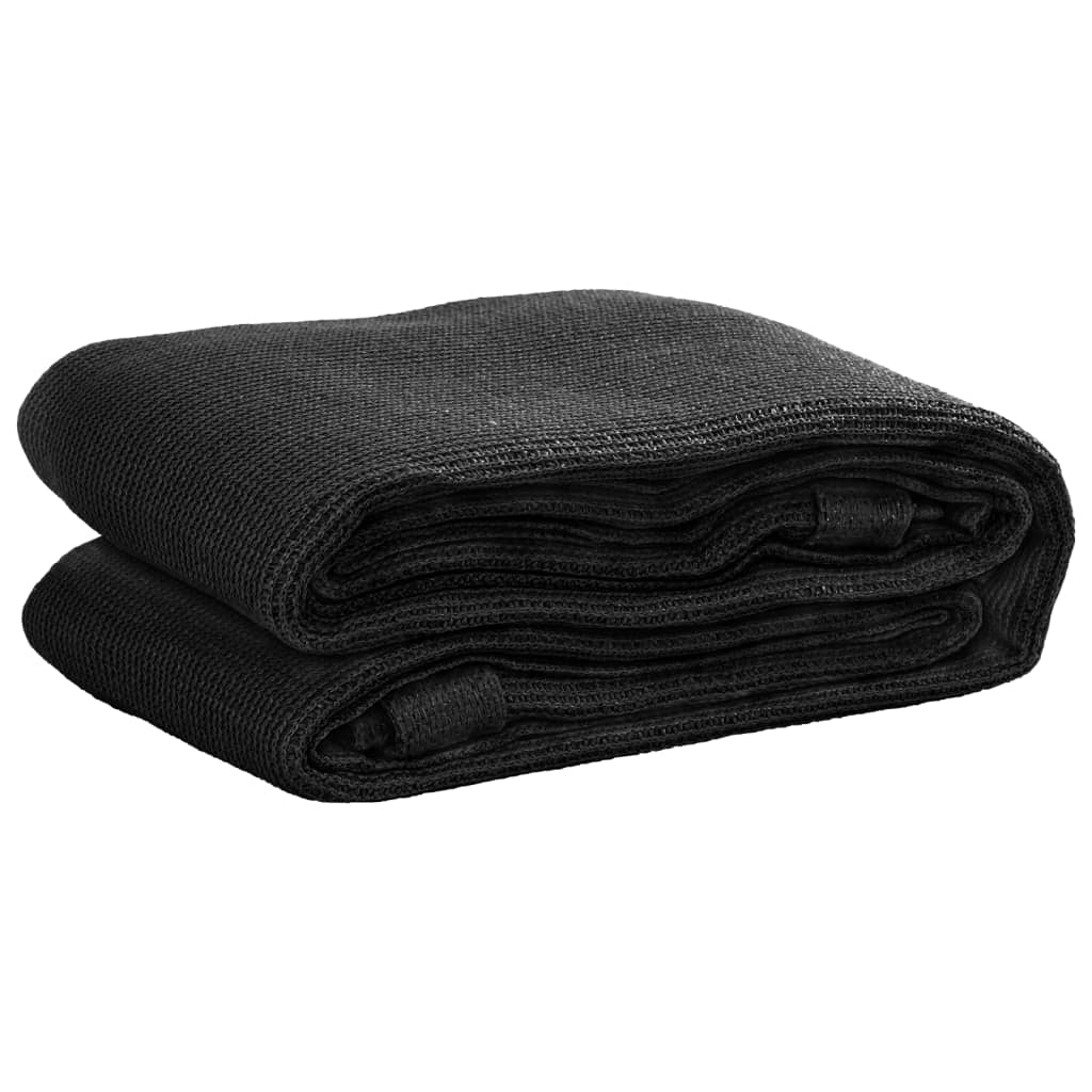 Tent carpet, black, 400x400 cm, HDPE