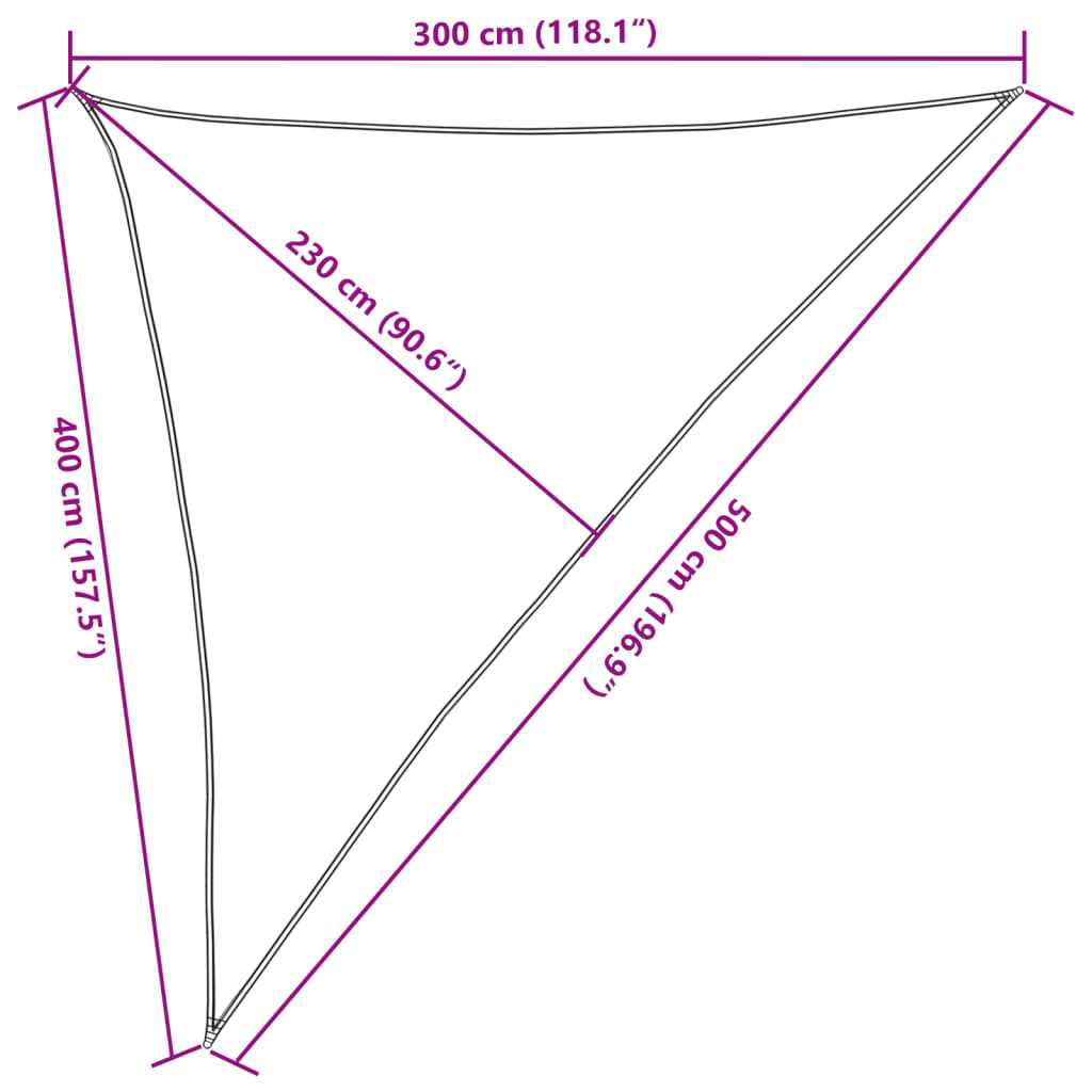 Pânză parasolar , antracit , 3x4x5 m, HDPE ,160 g / m²