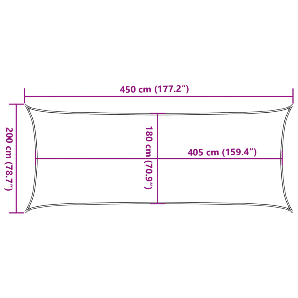 Pânză parasolar, bej, 2x4,5 m, HDPE, 160 g/m²