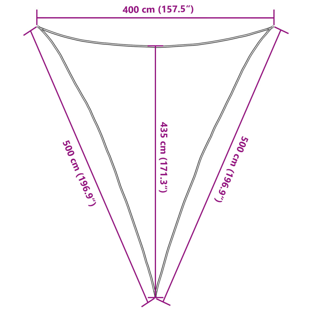 Pânză parasolar, crem, 4x5x5 m, HDPE, 160 g/m²