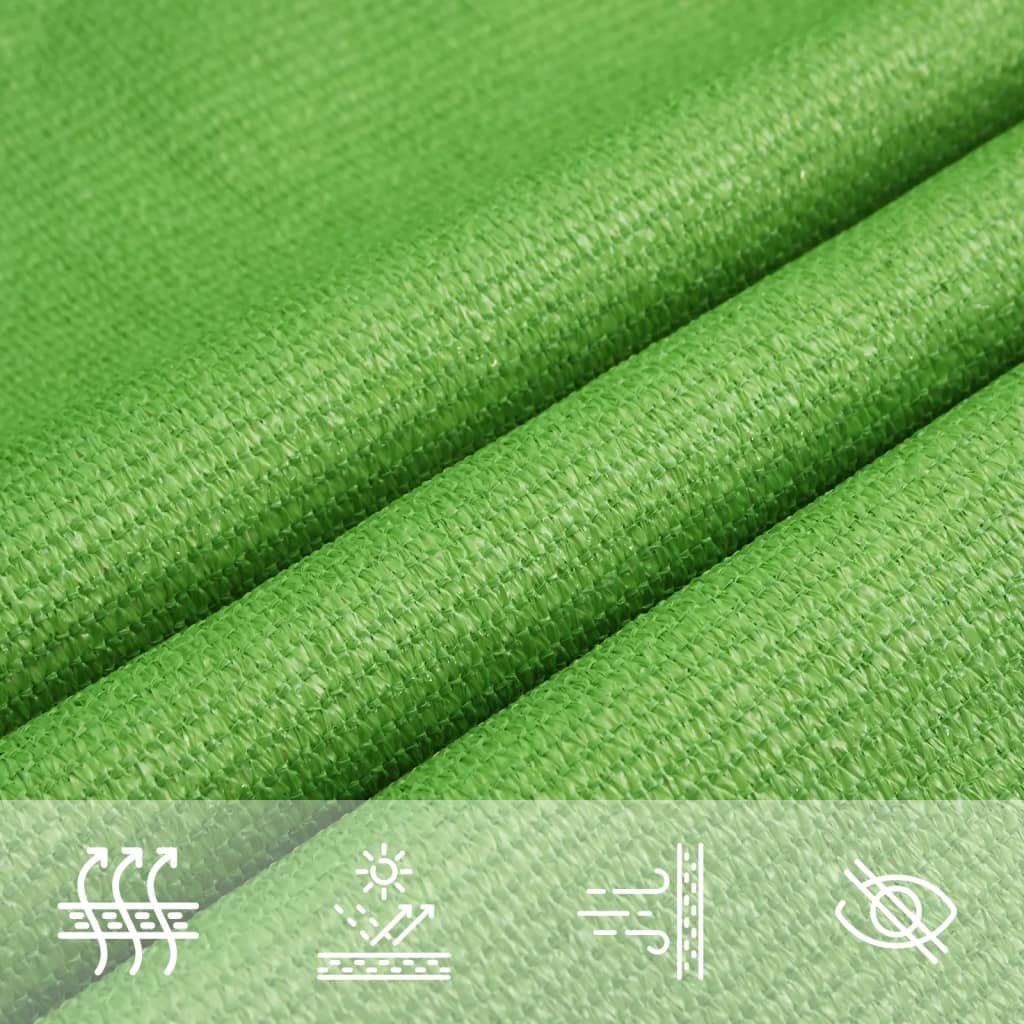 Pânză parasolar, verde deschis, 4,5x4.5 m, HDPE, 160 g/m²