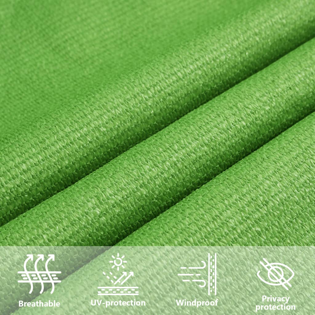 Pânză parasolar, verde deschis, 4,5x4.5 m, HDPE, 160 g/m²