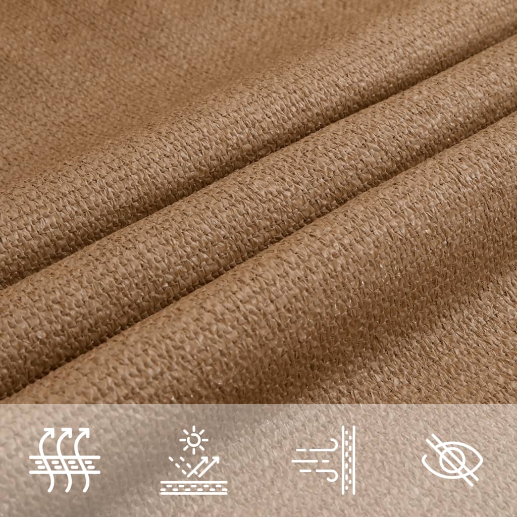 Pânză parasolar, gri taupe, 5x5 m, HDPE, 160 g/m²