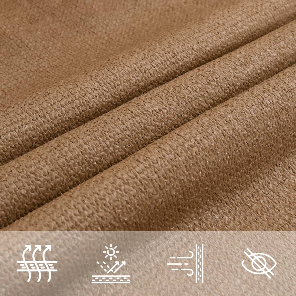 Pânză parasolar, gri taupe, 2,5x3 m, HDPE, 160 g/m²