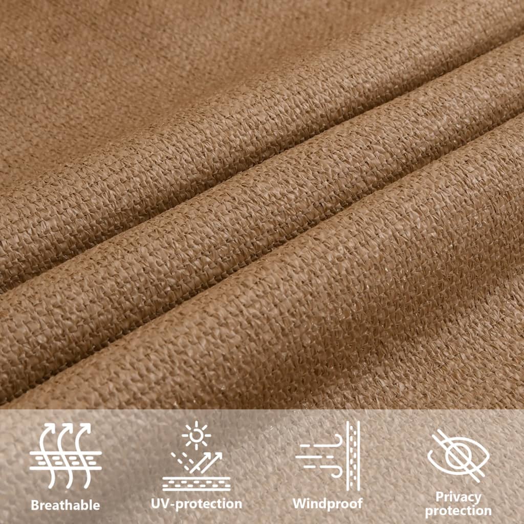 Pânză parasolar, taupe, 6x8 m, HDPE, 160 g/m²