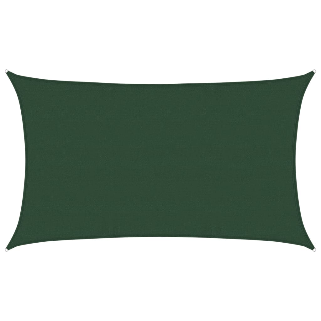 Pânză parasolar, verde închis, 5x8 m, HDPE, 160 g/m²