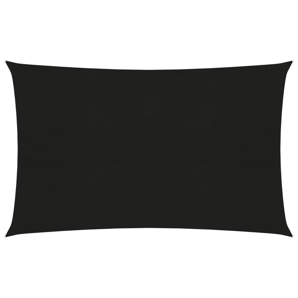 Sunshade fabric, black, 2x4.5 m, HDPE, 160 g/m²