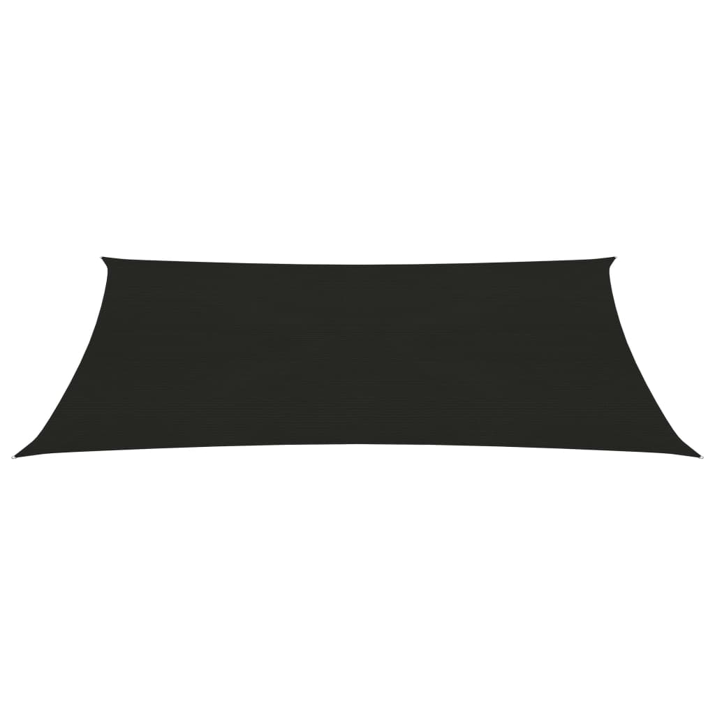 Pânză parasolar, negru, 5x7 m, HDPE, 160 g/m²