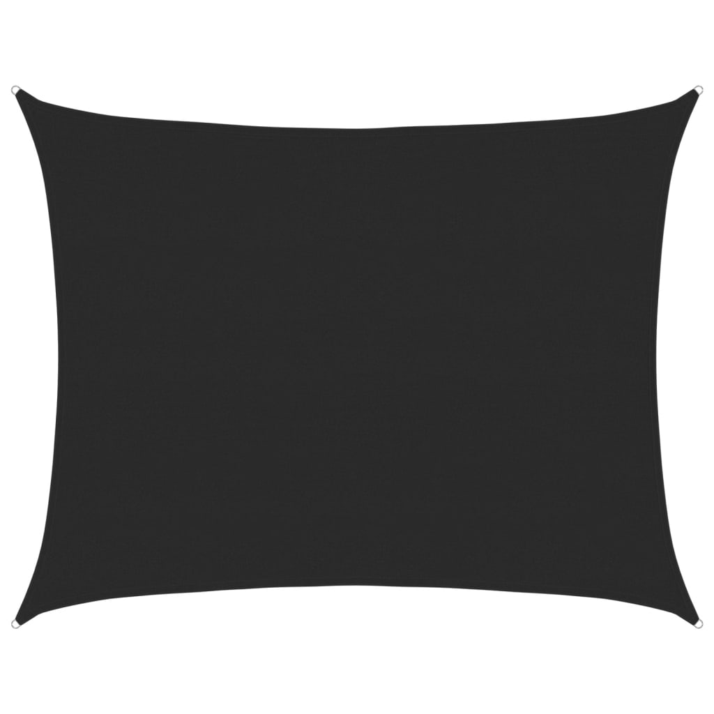 Pânză parasolar, dreptunghiular, negru, 6x8 m, HDPE, 160 g/m²