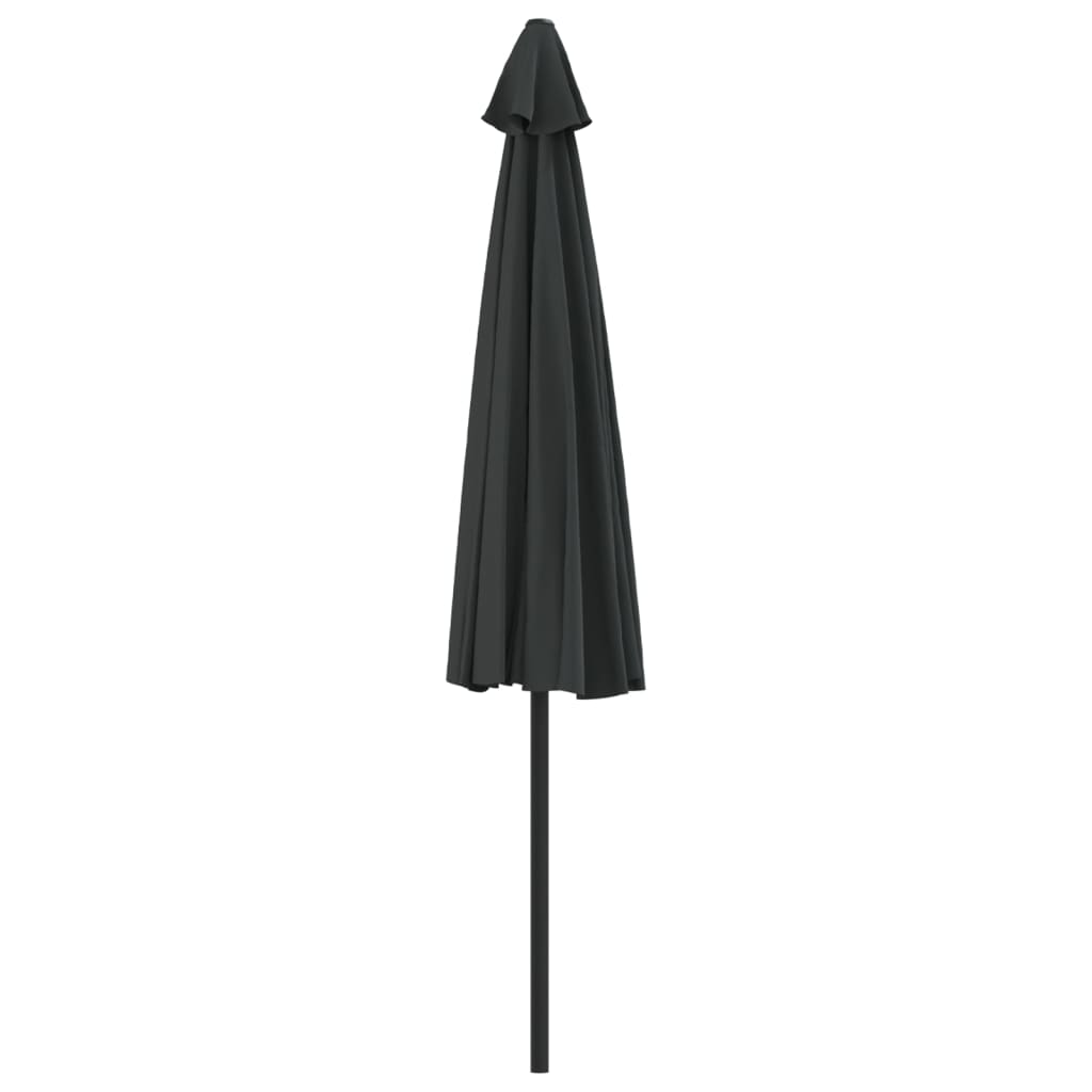 Umbrelă de balcon tijă aluminiu negru 300x155x223cm semirotund