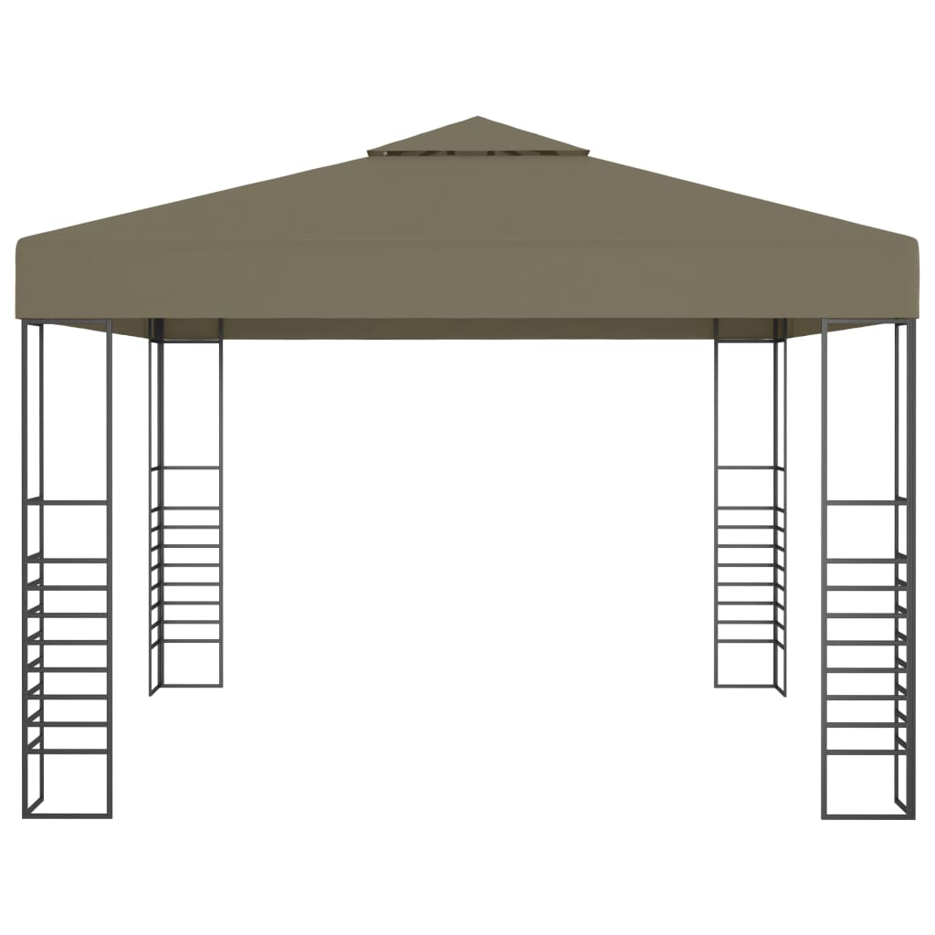 Pavilion de grădină, gri taupe, 3 x 3 m, 180 g/m²