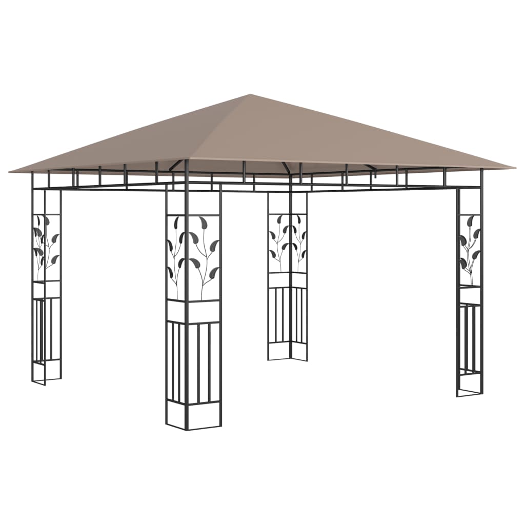 Pavilion cu plasă anti-țânțari, gri taupe, 3x3x2,73 m, 180 g/m²