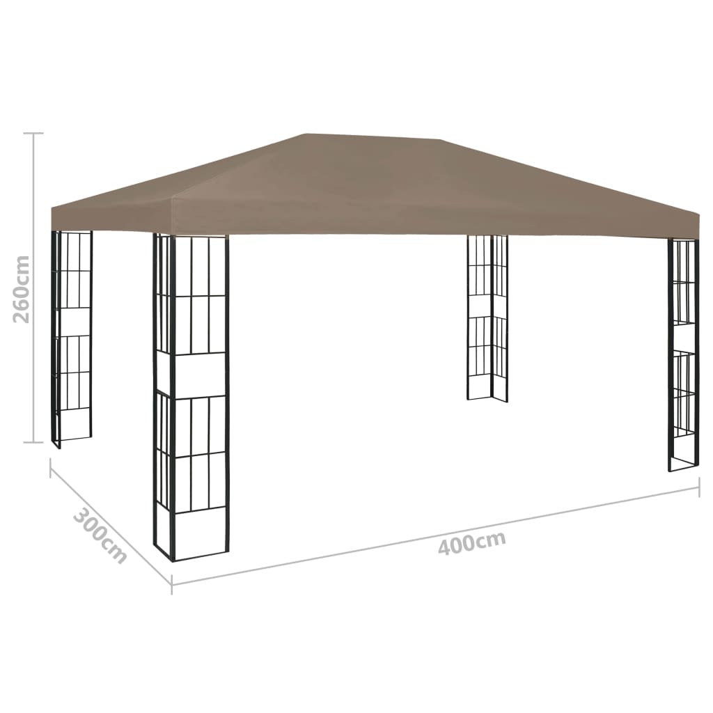 Pavilion, gri taupe, 4 x 3 m