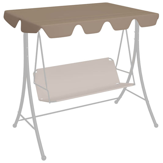 Copertină de rezervă leagăn grădină gri taupe 188/168x145/110cm