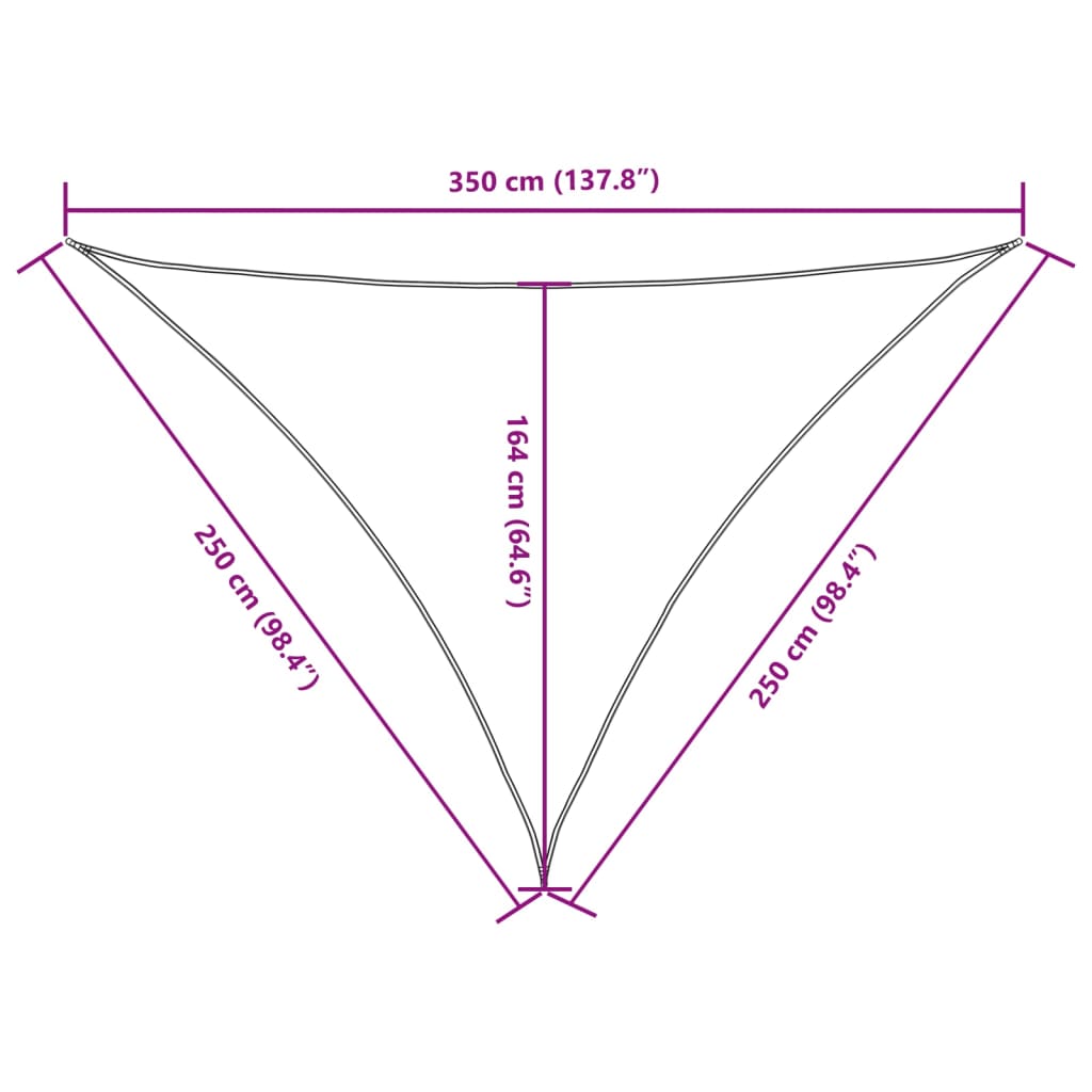 Pânză parasolar, antracit, 2,5x2,5x3,5 m, țesătură oxford